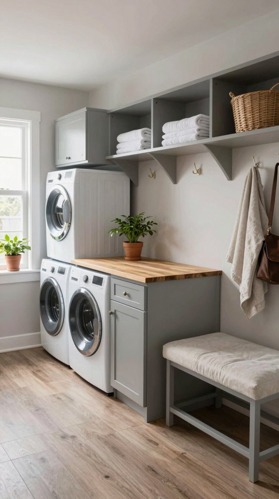 efficient mudroom laundry design