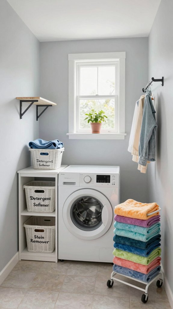 efficiently organize laundry space