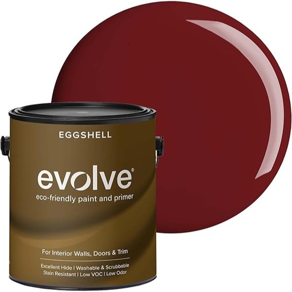 10 Best Deep Red Interior Wall Paints to Transform Any Room 4 eggshell burgundy paint primer