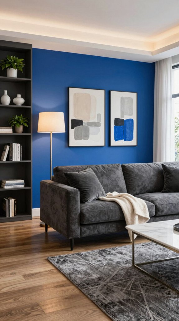 electric blue charcoal sophistication
