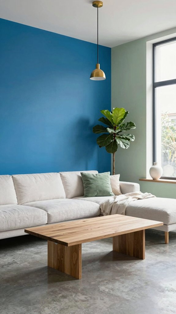 electric blue soft green harmony