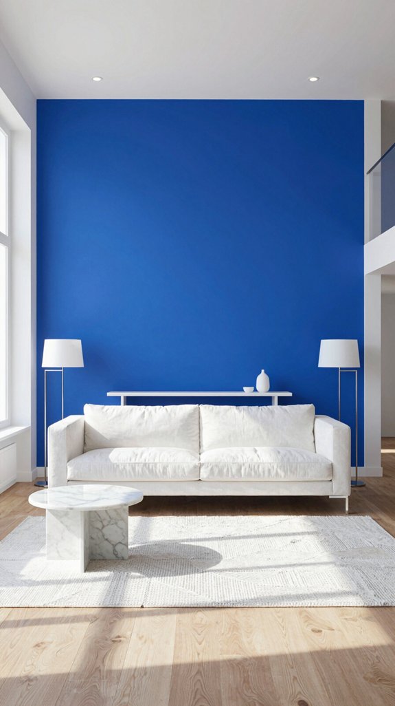 electric blue white contrast