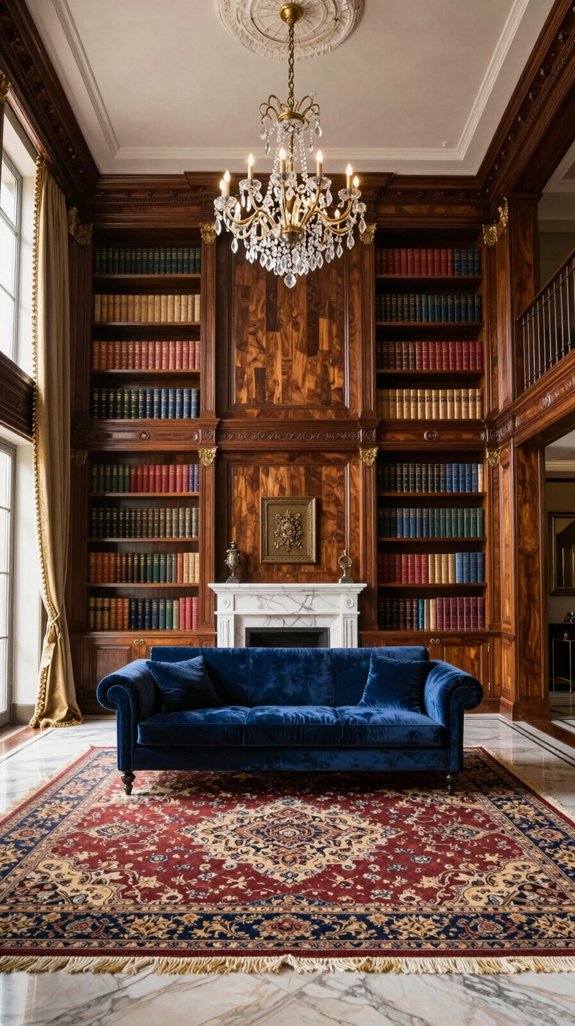 15 Luxury Classical Living Room Design Ideas 11 elegant built in bookcase design