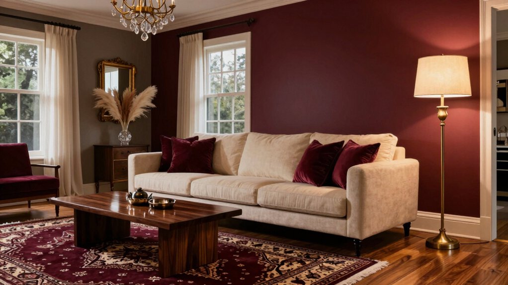 elegant burgundy interior pairings