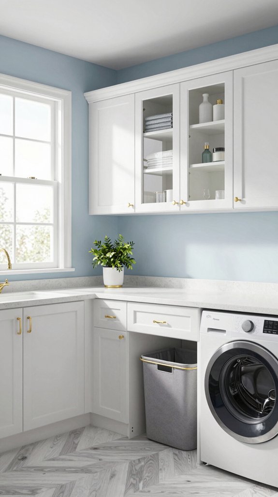 elegant custom laundry storage