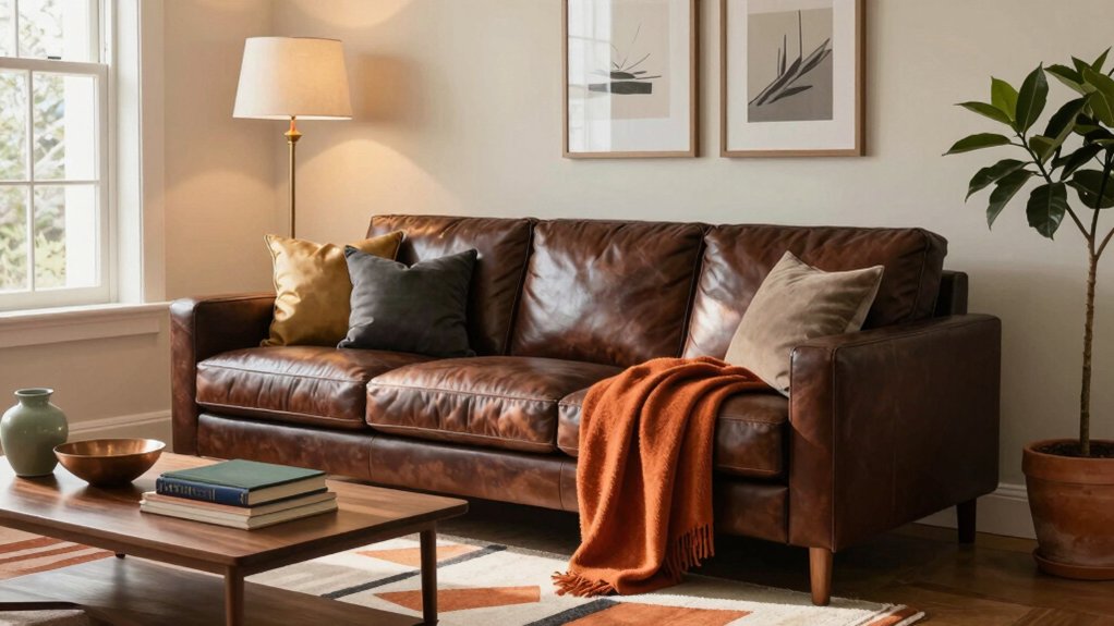 elegant hues complement sofa