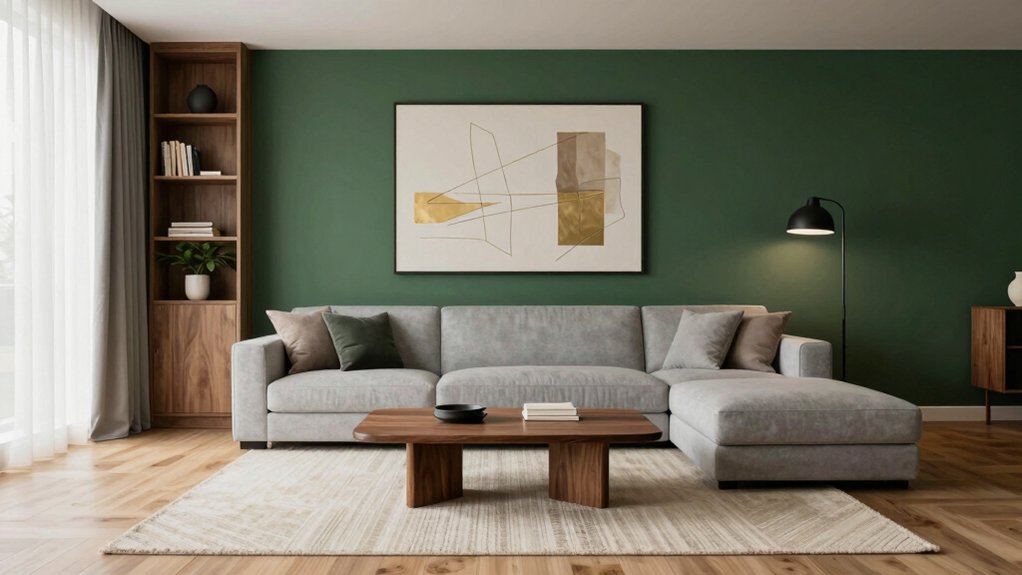 elegant hunter green interiors