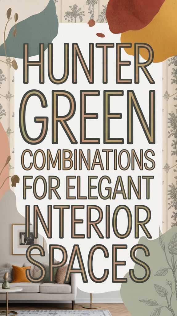 elegant hunter green interiors
