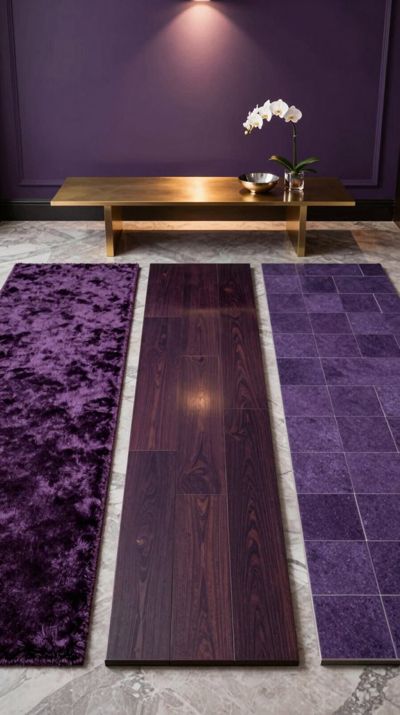 elegant purple centric flooring