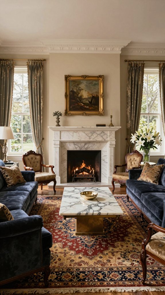 elegant stone and marble