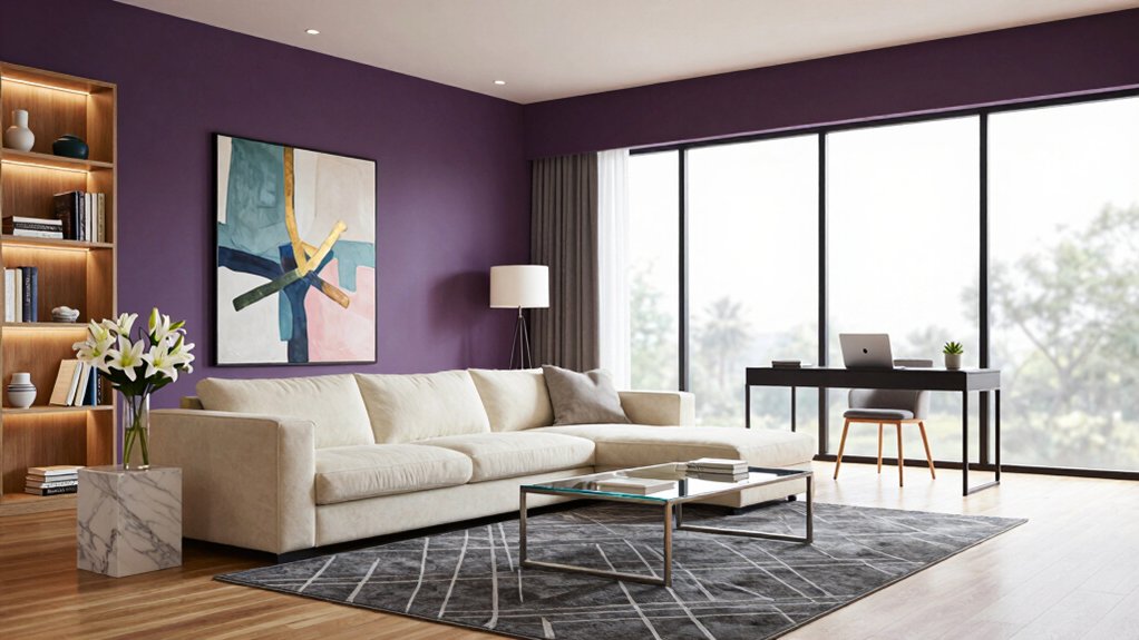 elegant violet interior pairings