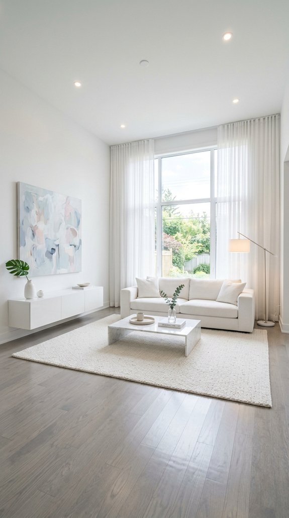 elegant white living spaces
