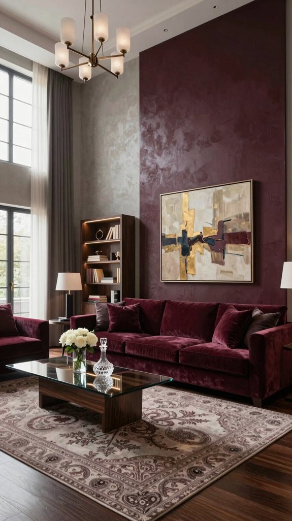 Wine Color Pairings for Deep and Elegant Interior Design 20 elegant wine tone interiors