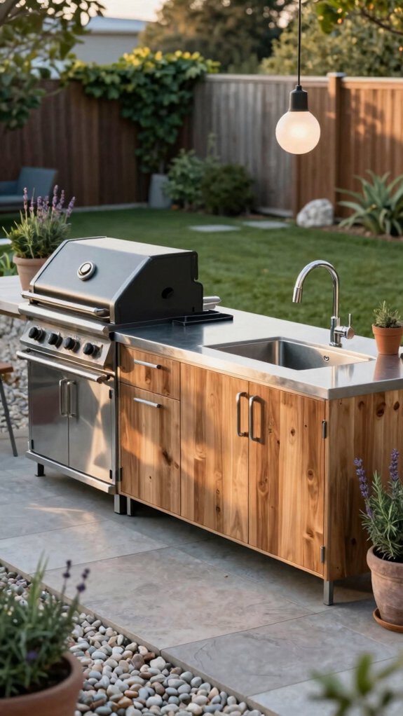 elevate backyard cooking cabinets
