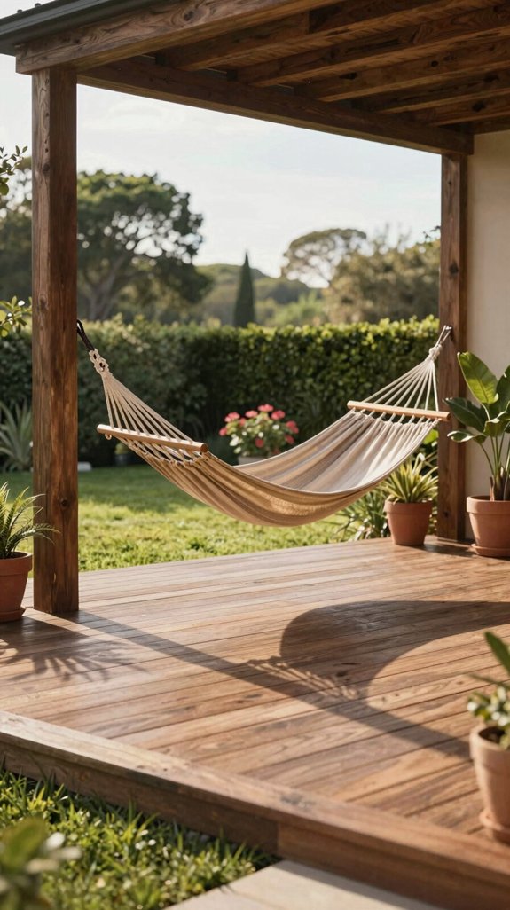 elevated hammock deck installation