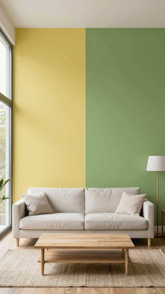 even yellow green paint mixing
