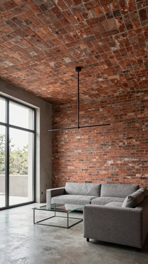 exposed brick and stone