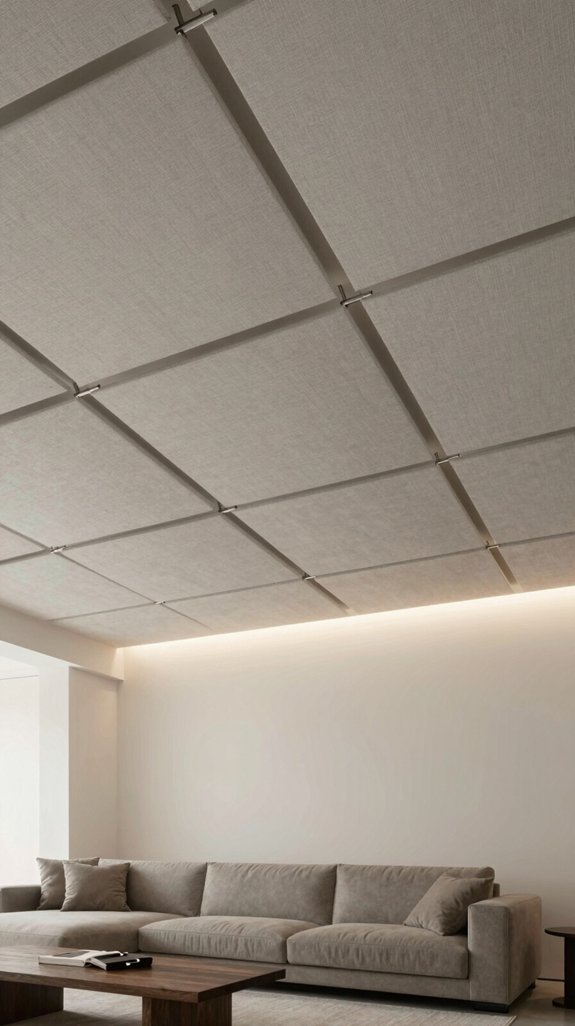 fabric covered acoustic ceilings
