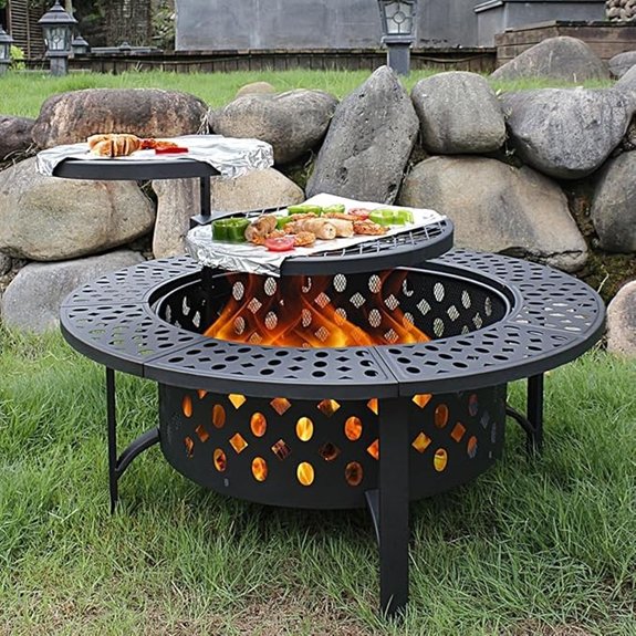 15 Outdoor Fireplaces That Turn Any Backyard Into a Cozy Retreat 1 fire pit with grill