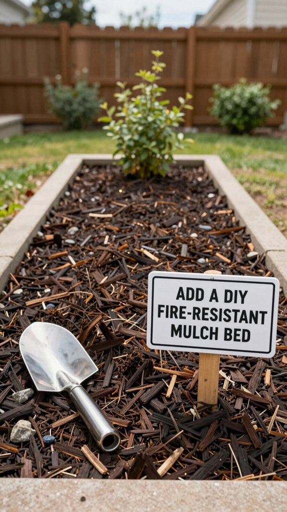 fire resistant mulch bed