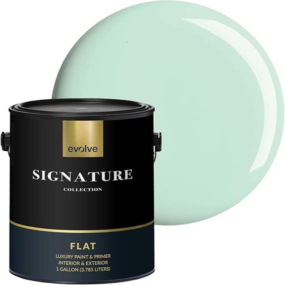 flat teal interior paint