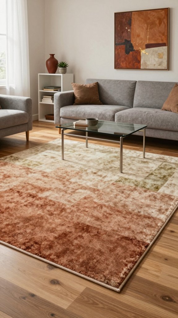 Rust Color Pairings That Add Warmth to Interior Spaces 15 floor tone rug coordination