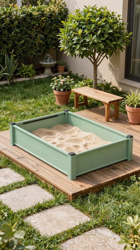 fold away sandbox deck