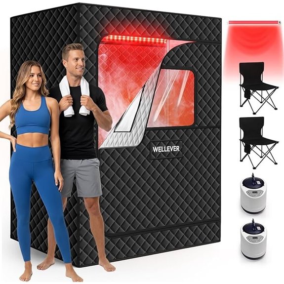 foldable two person infrared sauna