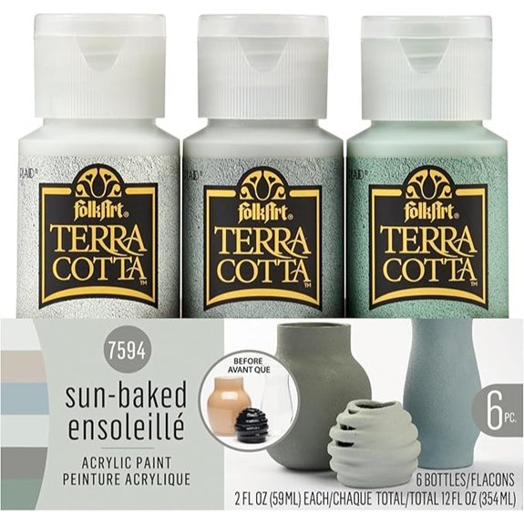 folkart sun baked terra cotta paint set