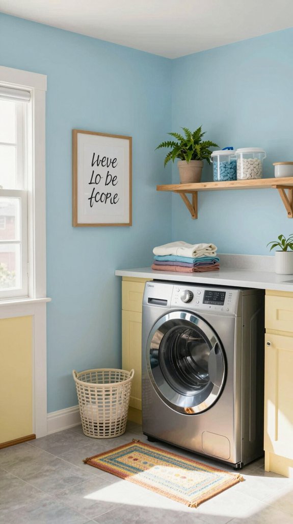 20 DIY Laundry Room Ideas for a Budget Makeover 3 fresh vibrant wall transformation