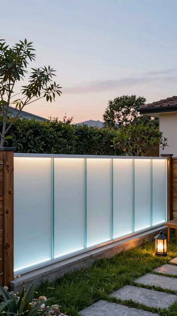frosted glass privacy barrier