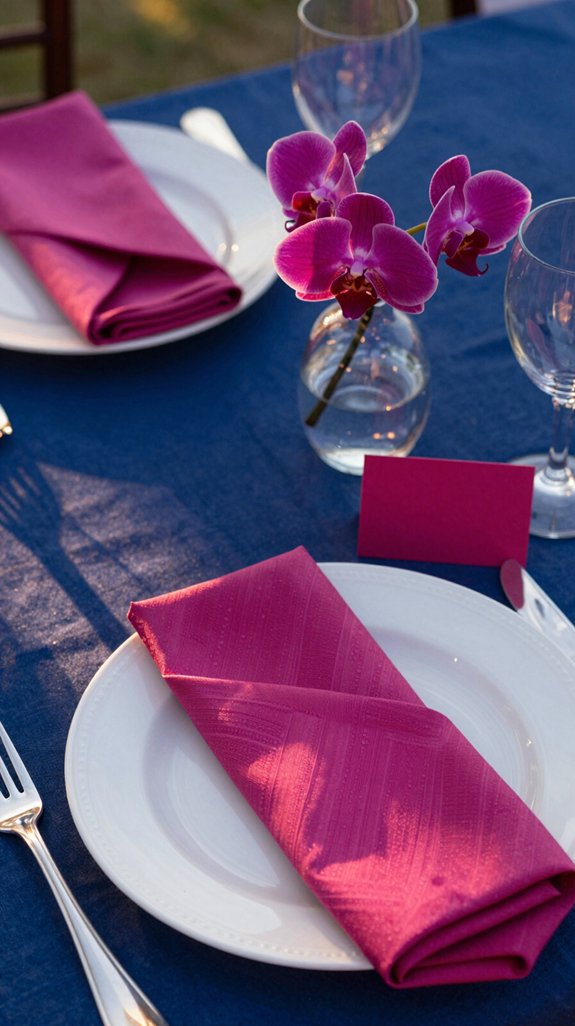 fuchsia magenta royal accents