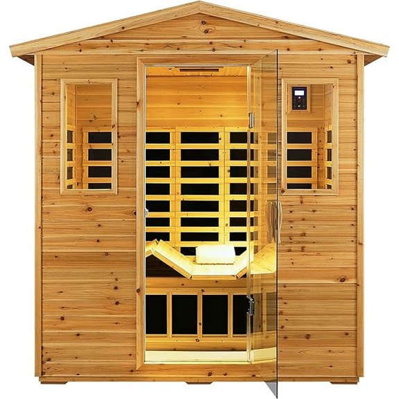 full spectrum infrared sauna with reclining light