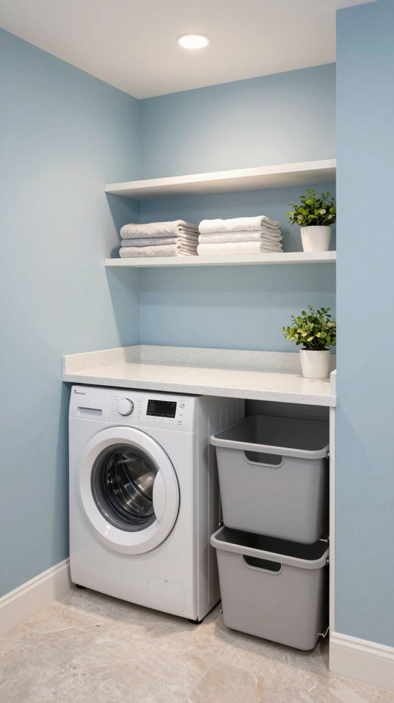 functional and stylish laundry nook