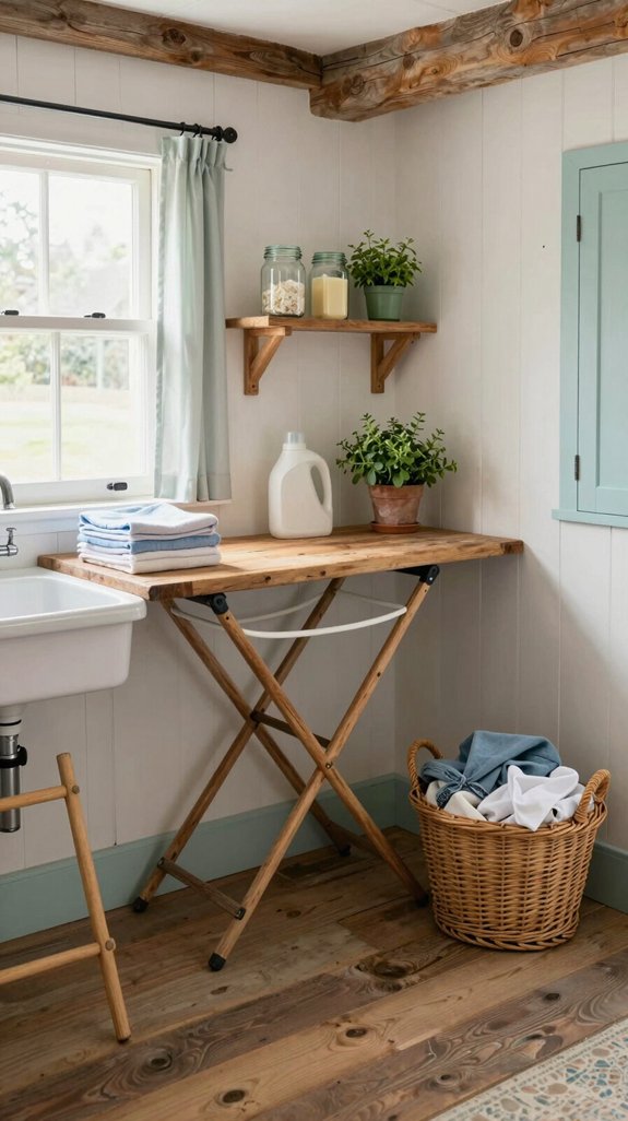 functional laundry folding station