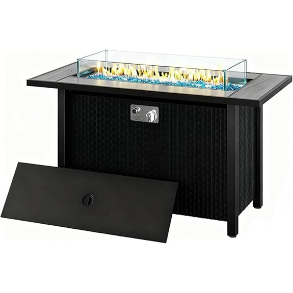 10 Best Fire Pit Tables That Ignite Outdoor Gatherings 1 glass guarded propane fire pit table
