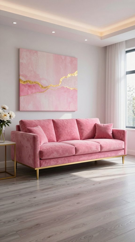 gold accented pink luxury