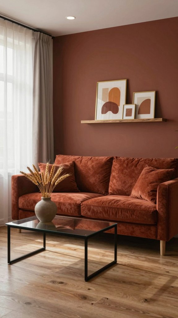Rust Color Pairings That Add Warmth to Interior Spaces 6 golden amber subtle vibrancy
