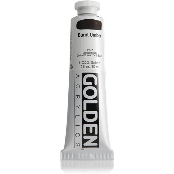 golden heavy body acrylic burnt umber