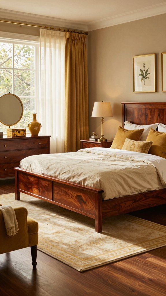 golden mustard mahogany accents
