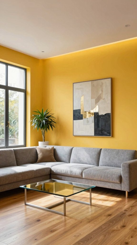 golden yellow paint brighten rooms