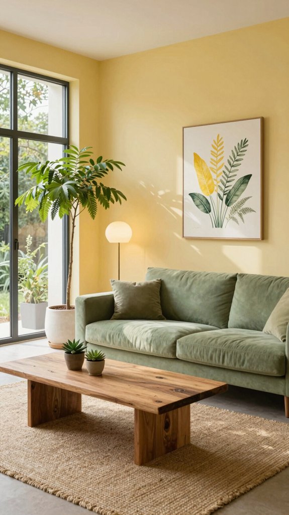 greenery wood yellow green harmony