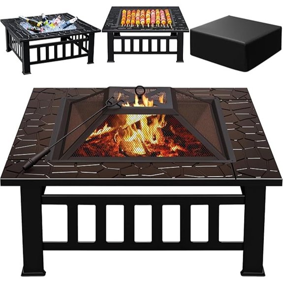 15 Best Fire Pits to Ignite Your Backyard Nights 4 greesum patio fire pit with cover