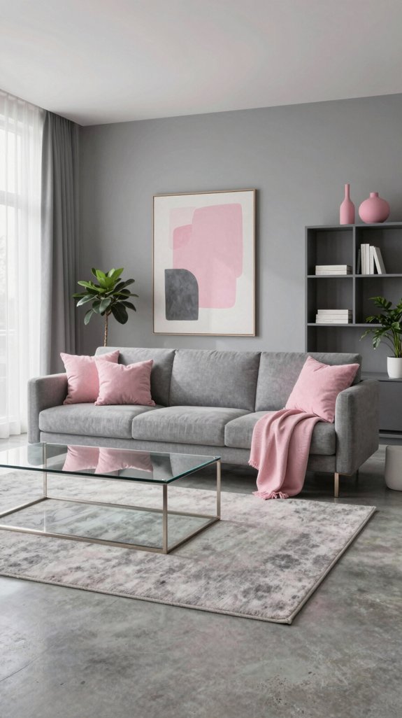 Pink and Grey Interior Color Pairings That Feel Modern and Soft 7 grey base enhances pink