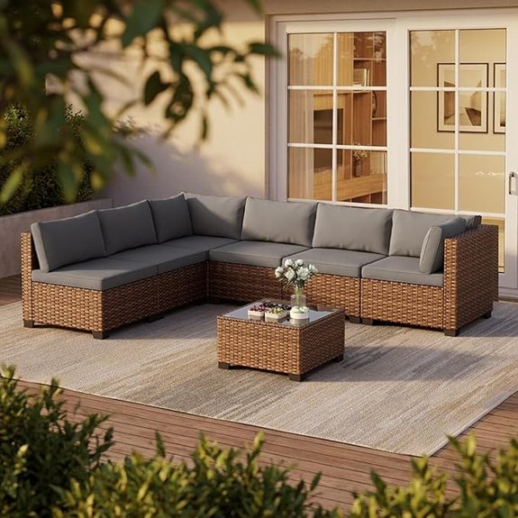 10 Best Outdoor Sectional Sofas for Ultimate Backyard Comfort 4 grey patio furniture set