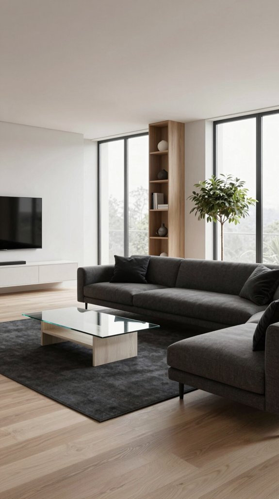 grounded modern cozy living