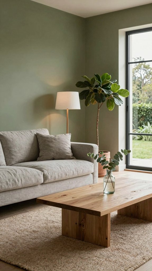 Olive Green Interior Color Pairings That Feel Natural and Relaxed 2 grounded natural olive aesthetic