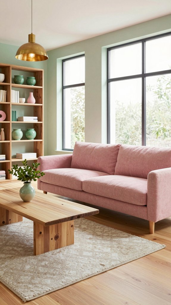 grounded pink green harmony