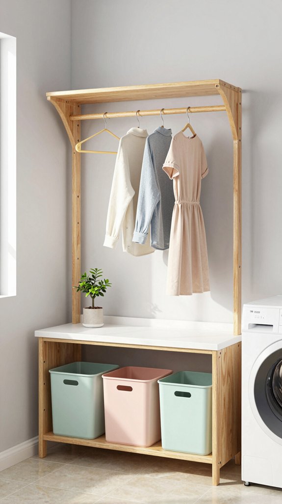 19 Laundry Room Shelf Ideas for Extra Storage 15 hanging racks for efficiency
