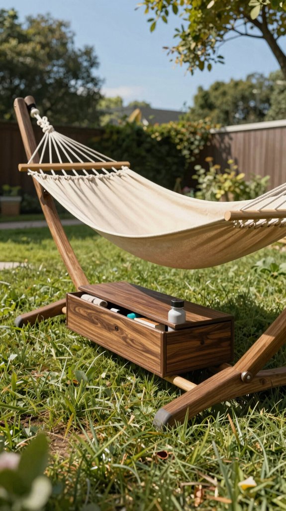 hidden hammock storage compartment